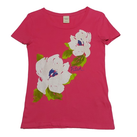 Abercrombie & Fitch short-sleeved floral graphic  t-shirt - Picture 1 of 6